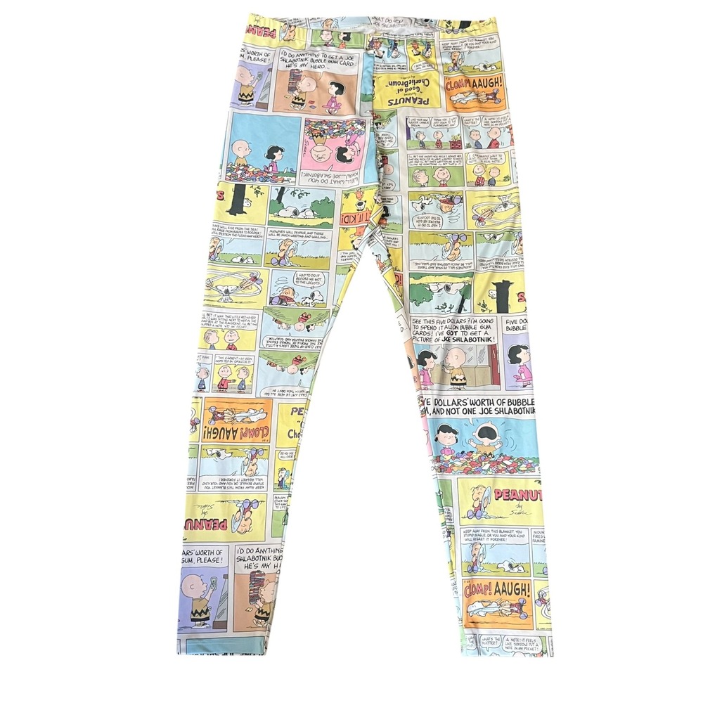 Peanuts Retro Comic Strip All Over Print Leggings XL